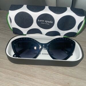 NEW Kate spade black cat eye sunglasses with black studs